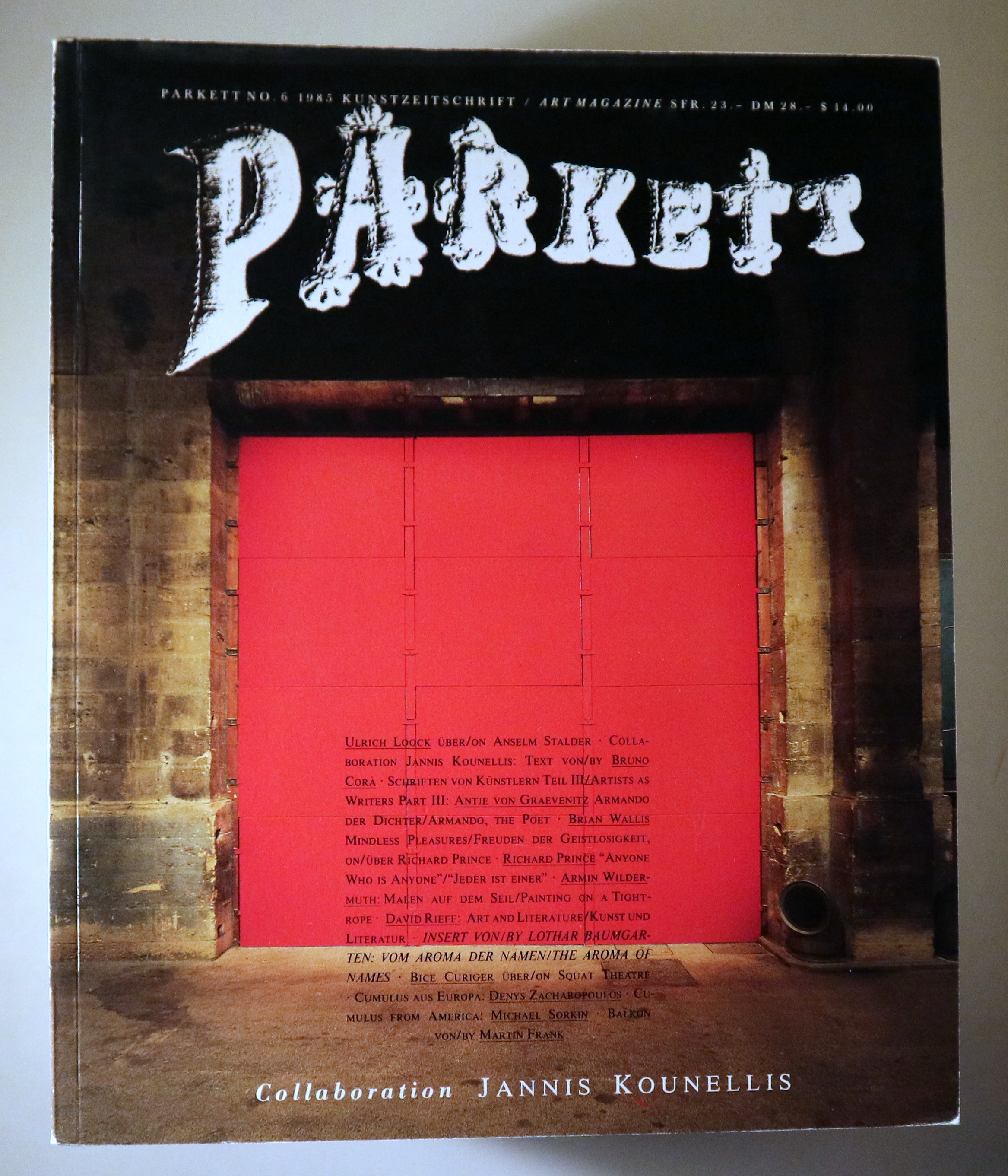 PARKETT Nº 6 - Zürich 1987 - Ilustrado