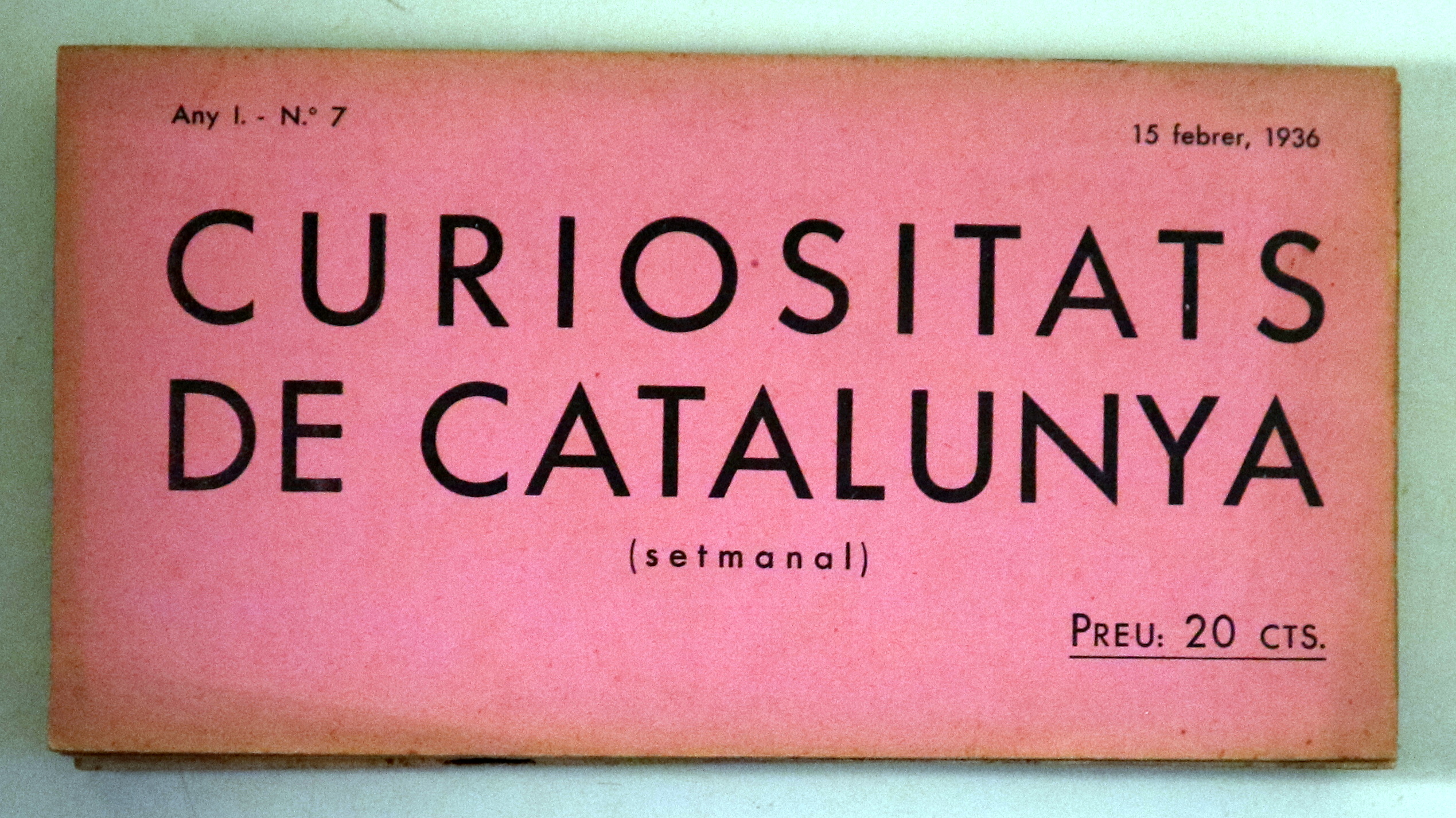 CURIOSITATS DE CATALUNYA Nº 7 - Barcelona 1936
