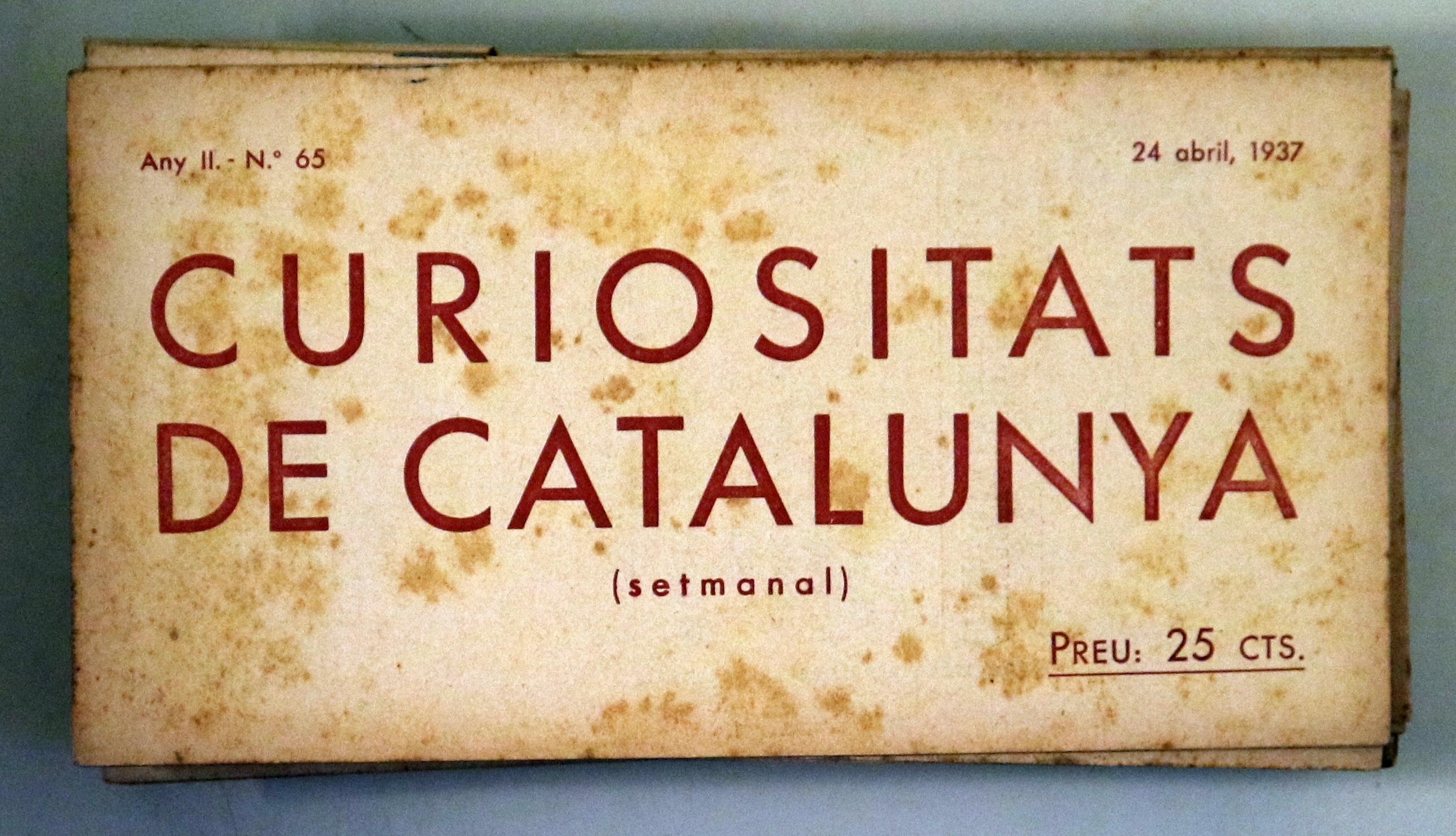 CURIOSITATS DE CATALUNYA Nº 65 - Barcelona 1937
