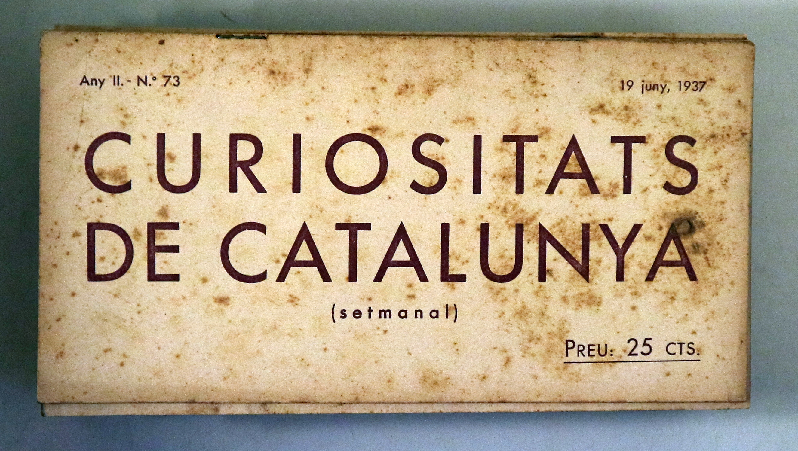 CURIOSITATS DE CATALUNYA Nº 73 - Barcelona 1937