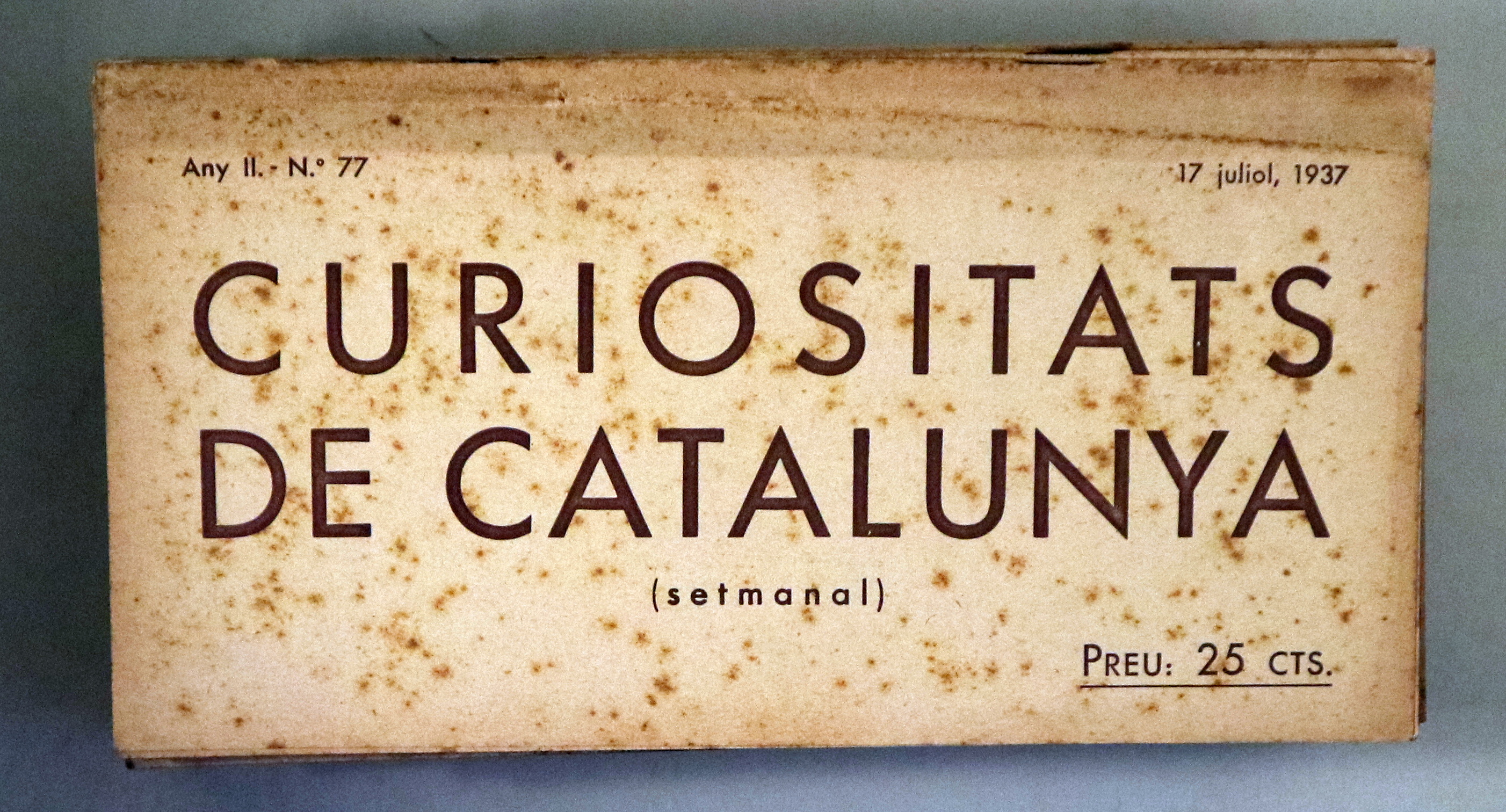 CURIOSITATS DE CATALUNYA Nº 77 - Barcelona 1937