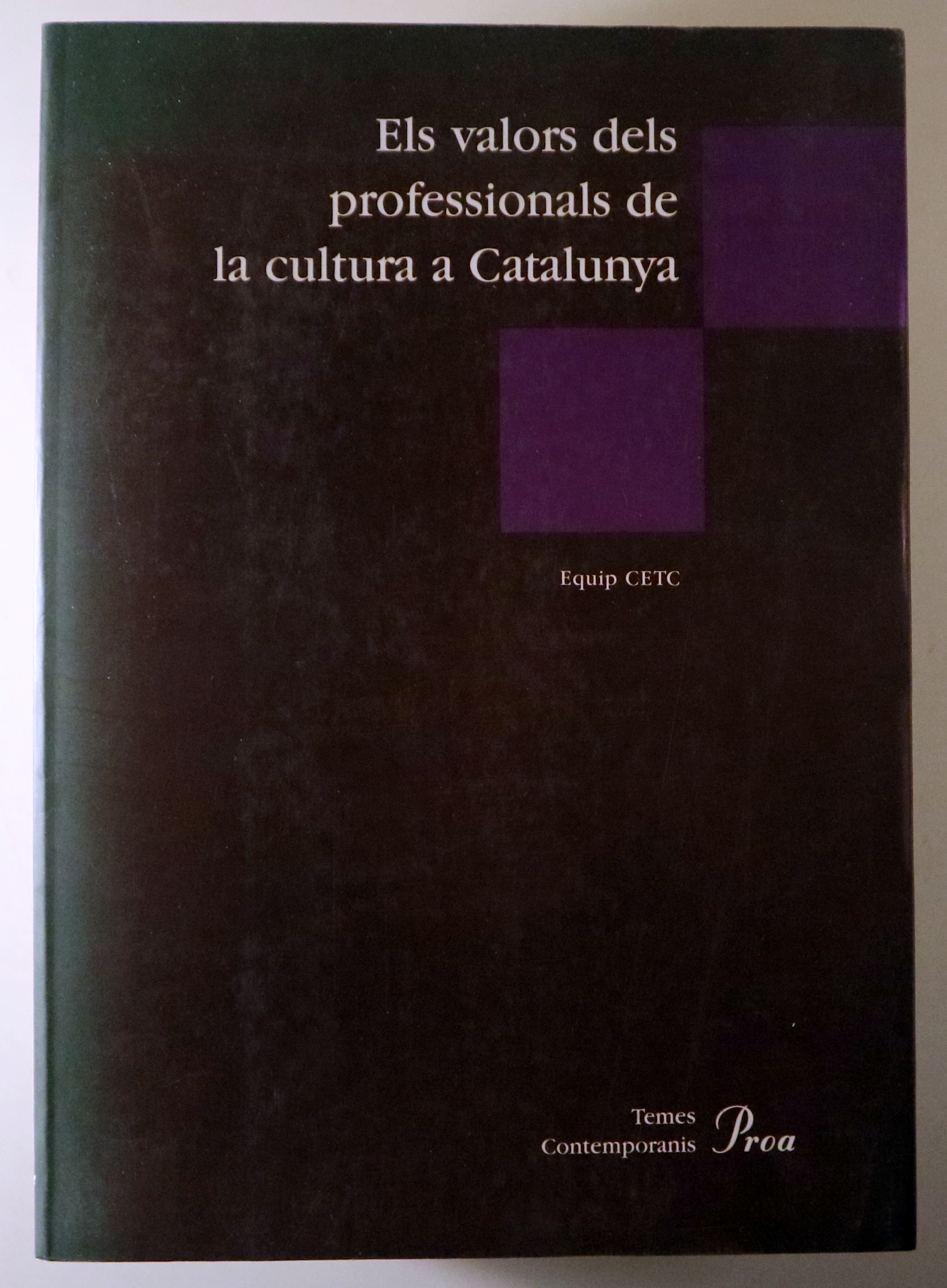 ELS VALORS DELS PROFESSIONALS DE LA CULTURA A CATALUNYA - Barcelona 1995