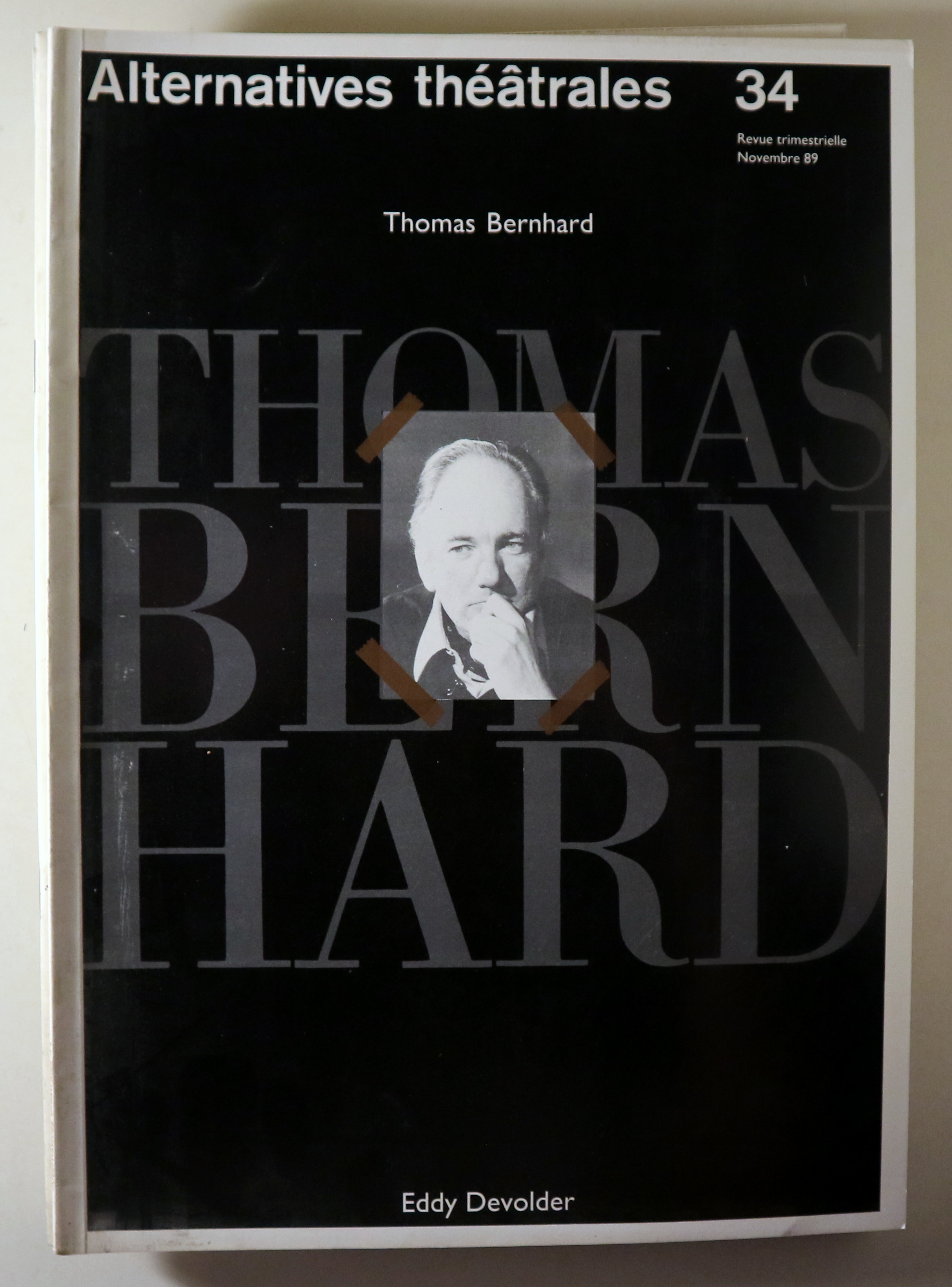 ALTERNATIVES THÉÂTRALES Nº 34: Thomas Bernhard - Bruxelles 1989 - Ilustrado