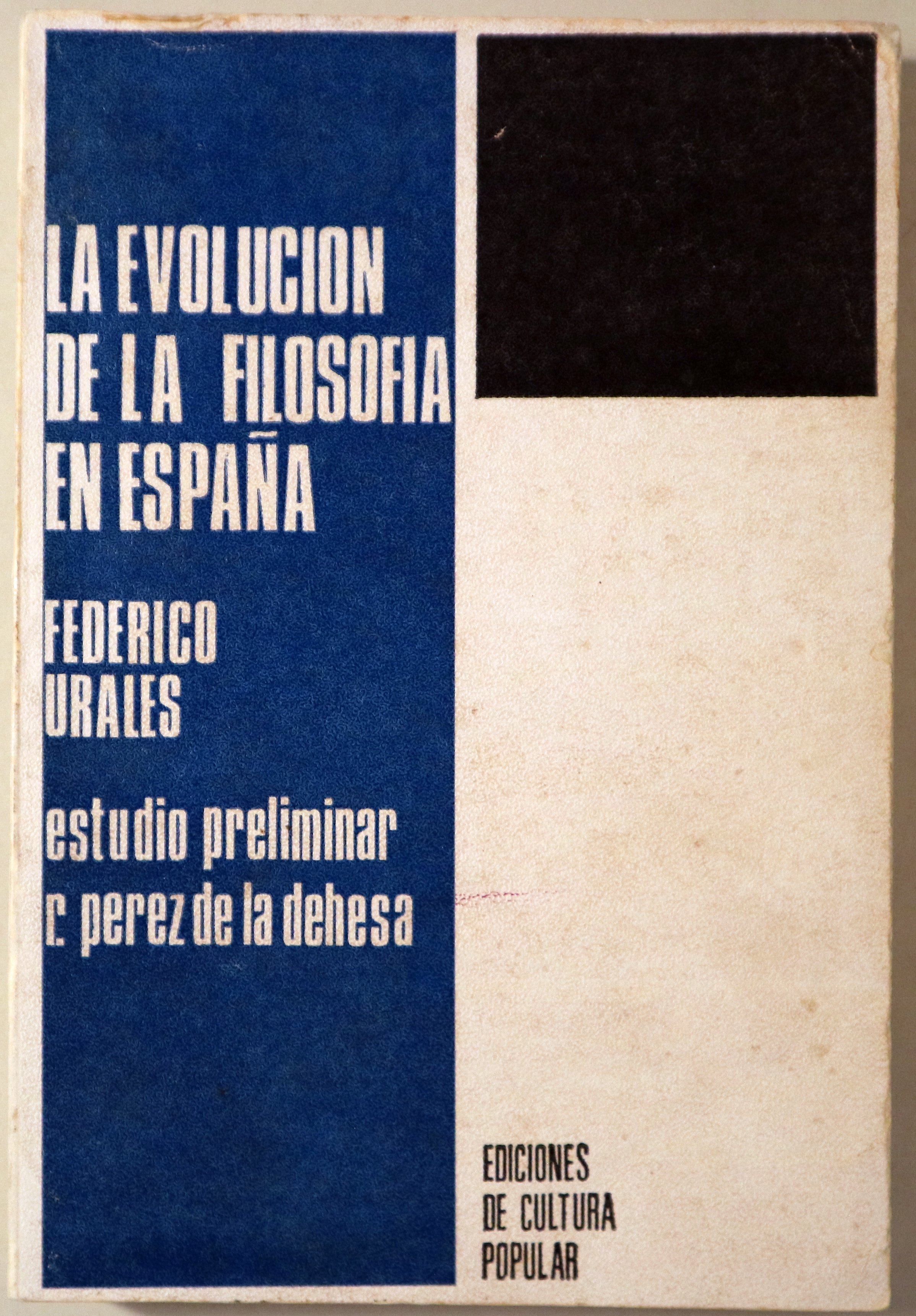 LA EVOLUCIÓN DE LA FILOSOFÍA EN ESPAÑA - Barcelona 1968