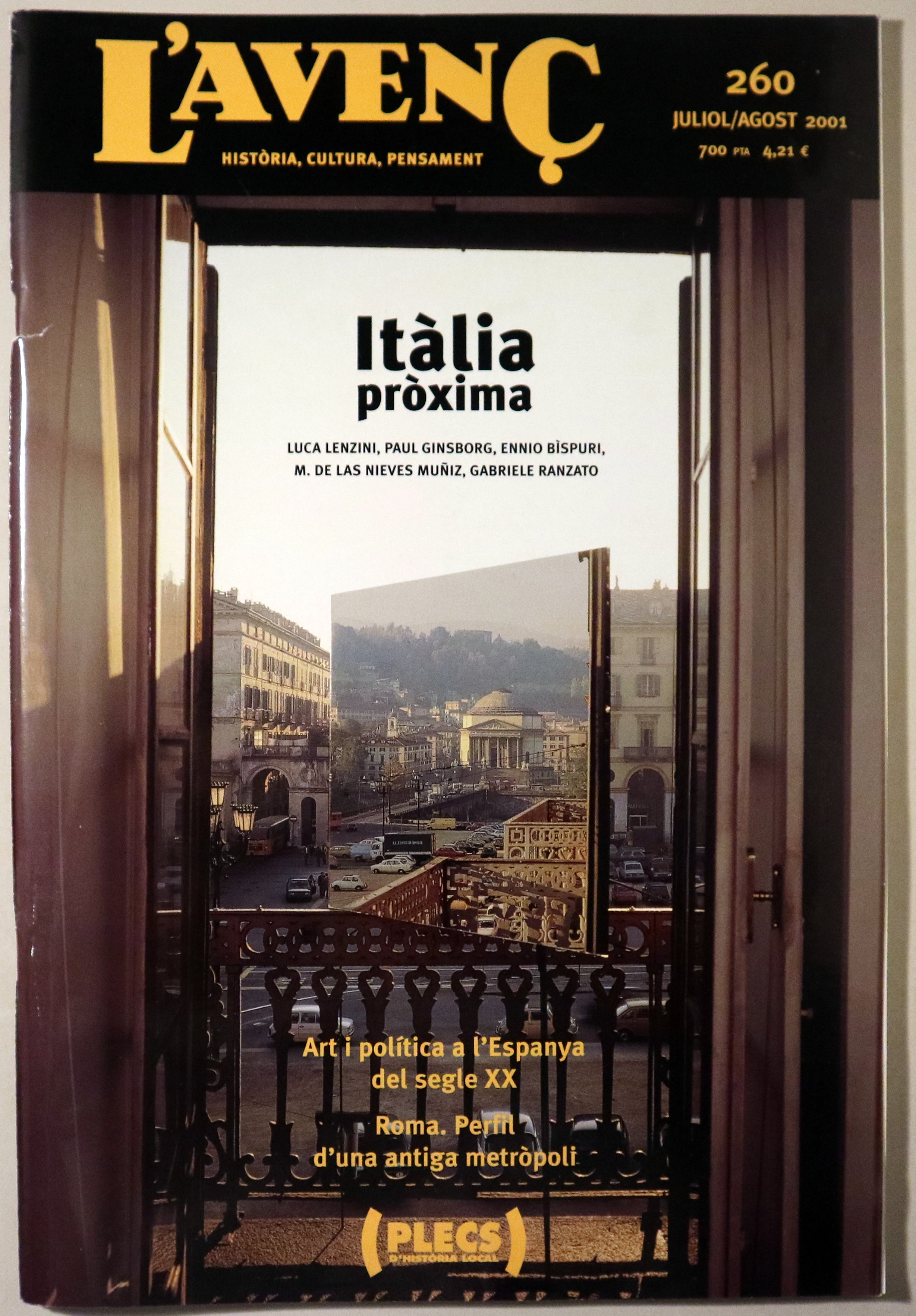 L'AVENÇ Nº 260: Itàlia pròxima - Barcelona 2001 - Il·lustrada