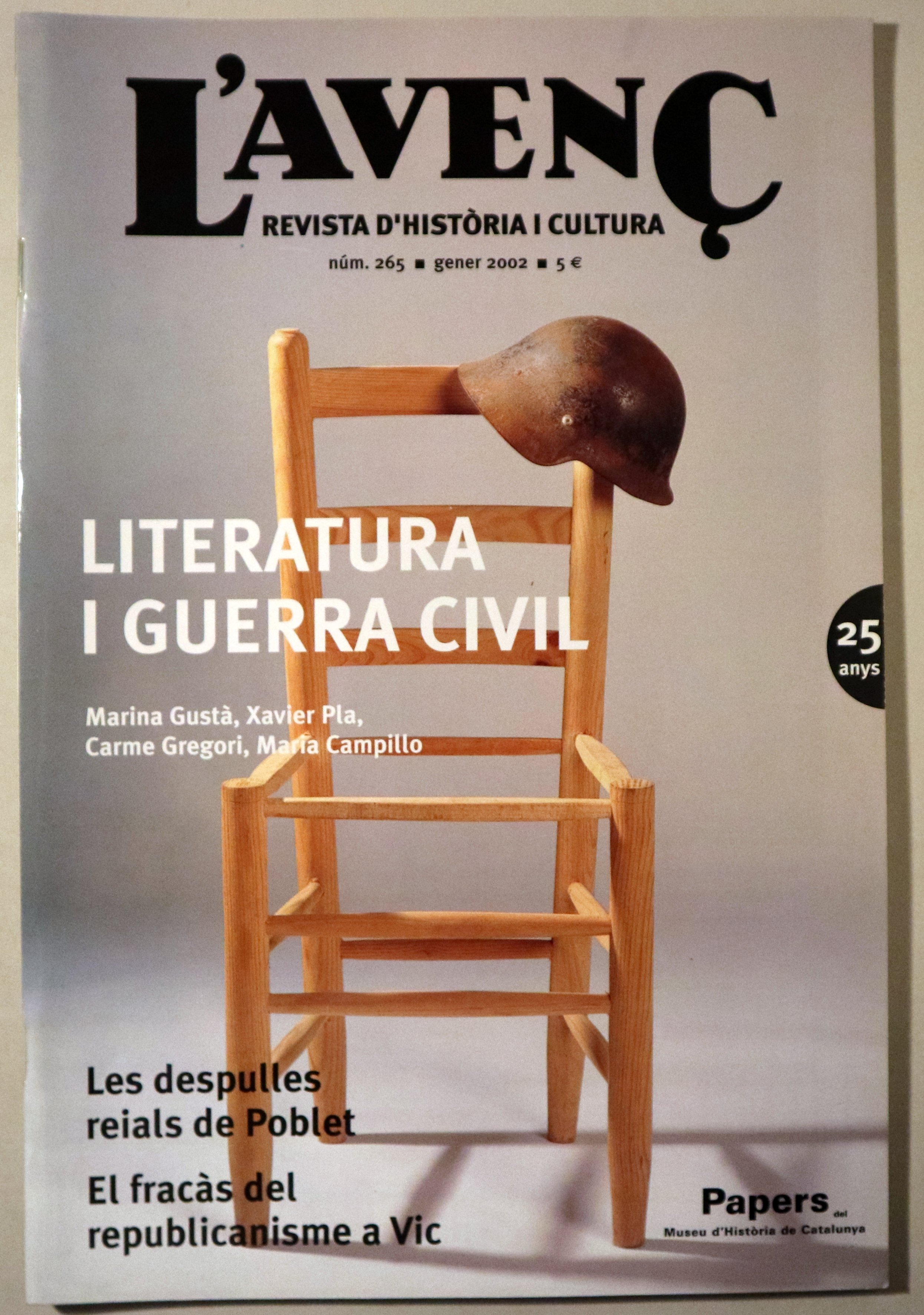 L'AVENÇ Nº 265: Literatura i Guerra Civil - Barcelona 2002 - Il·lustrada