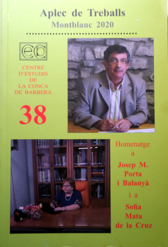 APLEC DE TREBALLS 38: Homenatge a Josep M. Porta i Balanyà i a Sofia Mata de la Cruz - Montblanc 2020 - Il·lustrat