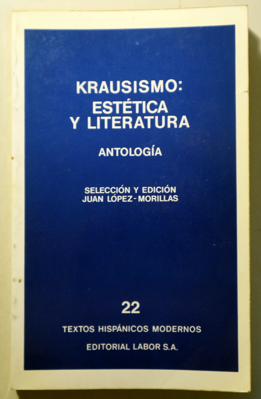 KRAUSISMO: ESTÉTICA Y LITERATURA - Barcelona 1973