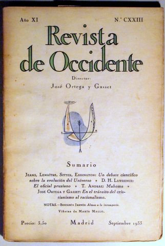 REVISTA DE OCCIDENTE Nº CXXIII (123), Septiembre 1933