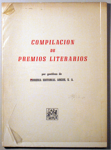 COMPILACIÓN DE PREMIOS LITERARIOS - Argos 1966