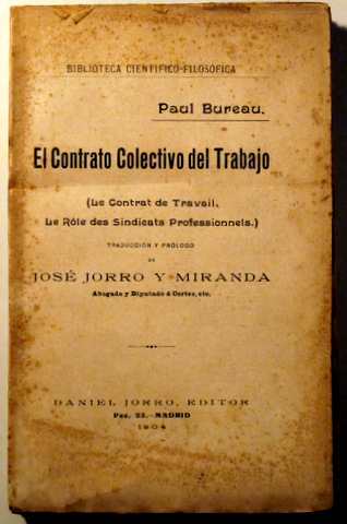 EL CONTRATO COLECTIVO DEL TRABAJO - Madrid 1904