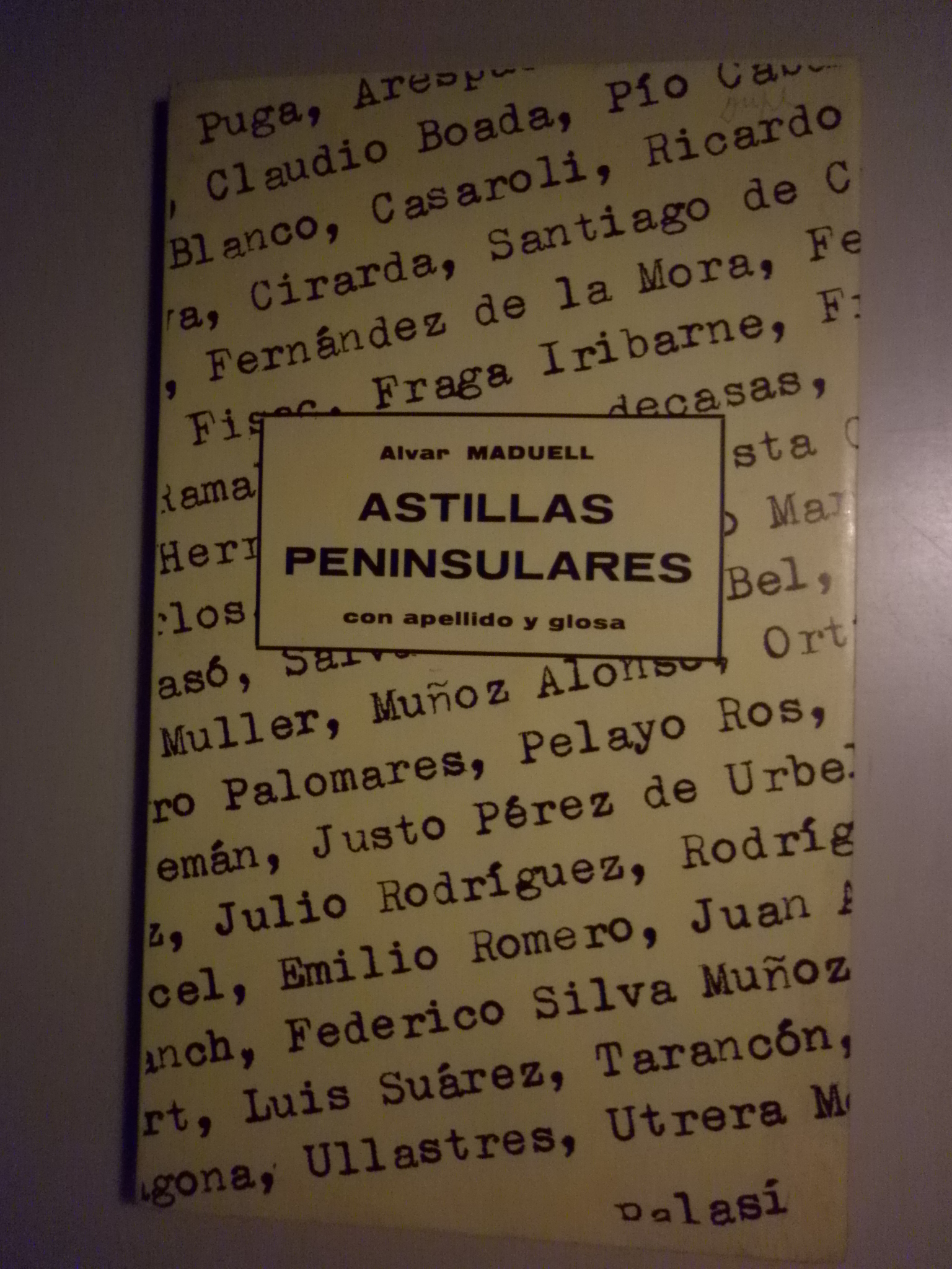 ASTILLAS PENINSULARES. CON APELLIDO Y GLOSA 1973-74 - Sant Joan Despí 1974