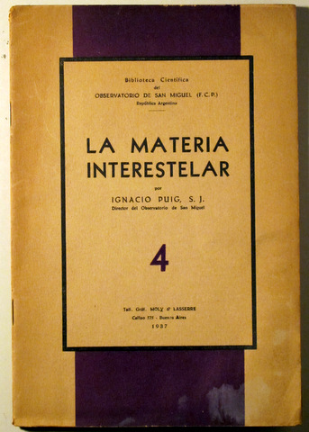 LA MATERIA INTERESTELAR - Buenos Aires 1937