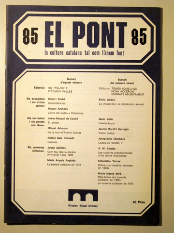 EL PONT. Núm 85 - Barcelona