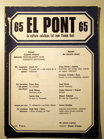 EL PONT. Núm 65 - Barcelona S.A.