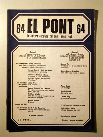 EL PONT. Núm 64 - Barcelona