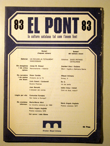 EL PONT. Núm 83 - Barcelona