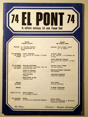 EL PONT. Núm 74 - Barcelona