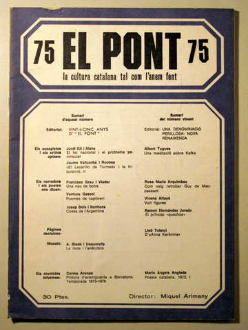 EL PONT. Núm 75 - Barcelona