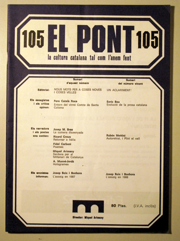 EL PONT. Núm 105 - Barcelona