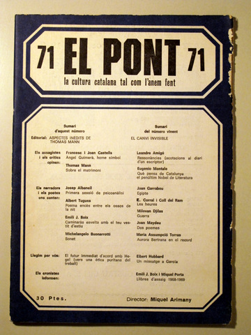 EL PONT. Núm 71 - Barcelona