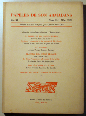 PAPELES DE SON ARMADANS. Núm. CXXI. Abril 1966