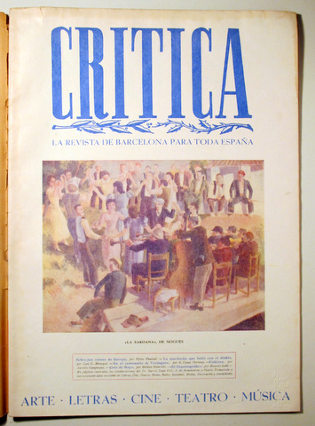 CRÍTICA. Arte. Letras. Cine. Teatro. Música. Núm. 7 - Barcelona 1945 - Ilustrada