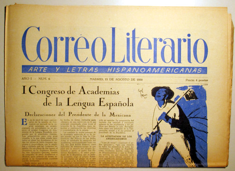 CORREO LITERARIO. Arte y letras hispanoamericanas. Núm. 6 - 15 agosto 1950