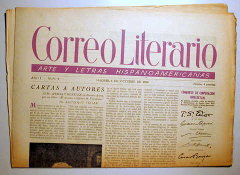 CORREO LITERARIO. Arte y letras hispanoamericanas. Núm. 9 - 1 Octubre 1950
