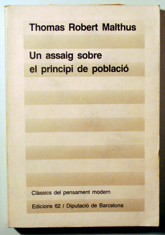 UN ASSAIG SOBRE EL PRINCIPI DE POBLACIÓ - Barcelona 1985