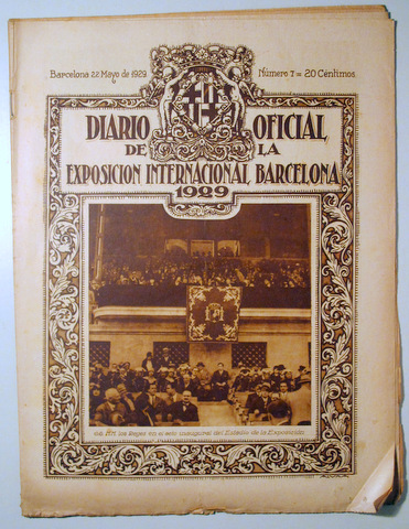 DIARIO OFICIAL DE LA EXPOSICIÓN INTERNACIONAL BARCELONA 1929. Nº 7 - Barcelona 1929