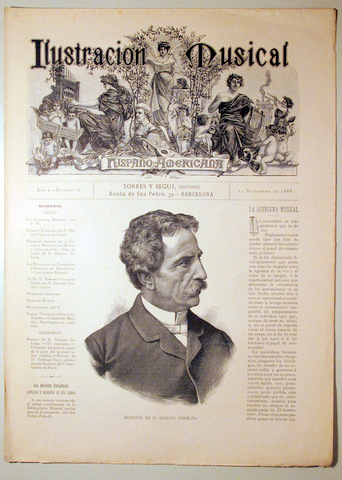 ILUSTRACIÓN MUSICAL HISPANO-AMERICANA. Año I. Número 16 - 15 setiembre - Barcelona 1888