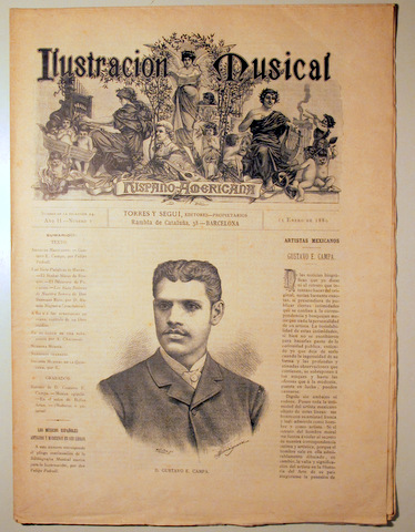 ILUSTRACIÓN MUSICAL HISPANO-AMERICANA. Año II. Número 1 - 15 enero - Barcelona 1889