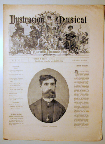 ILUSTRACIÓN MUSICAL HISPANO-AMERICANA. Año II. Número 3 - 10 febrero - Barcelona 1889