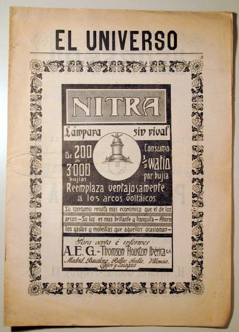 EL UNIVERSO. Año XV. Núm 4630 - S.L. 1914