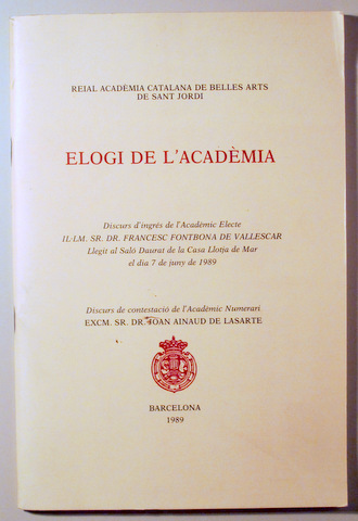 ELOGI DE L'ACADÈMIA (dedicat) - Barcelona 1989