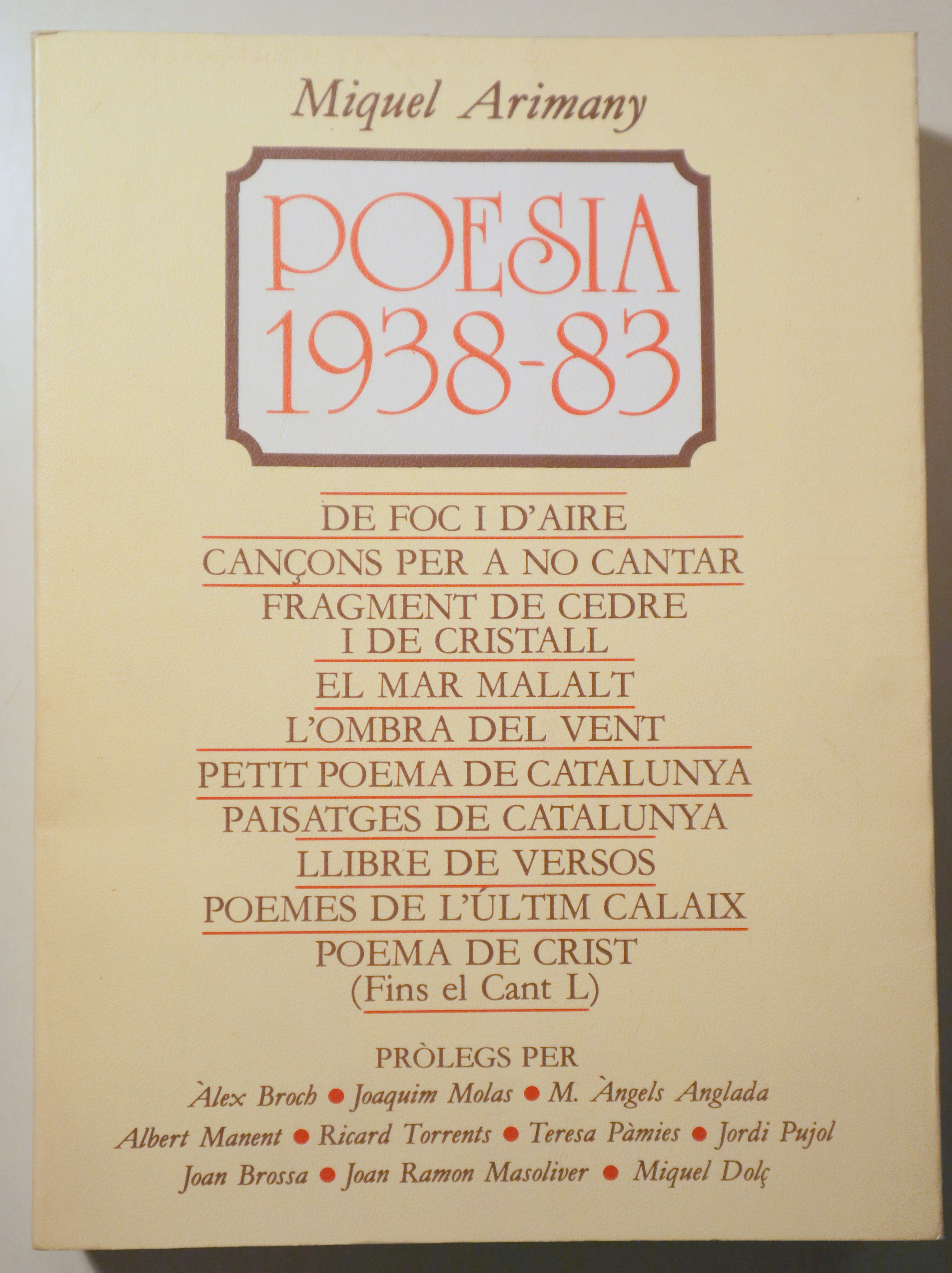 POESIA 1938-83 - Barcelona 1985