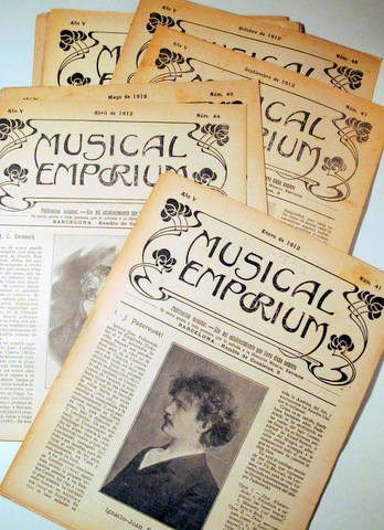 MUSICAL EMPORIUM Núm. 41 a 50 (Año 1912 completo) - Barcelona 1910