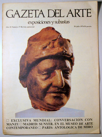 GAZETA DEL ARTE. Núm. 27. Exposiciones y subastas - Madrid 1974 - Ilustrado