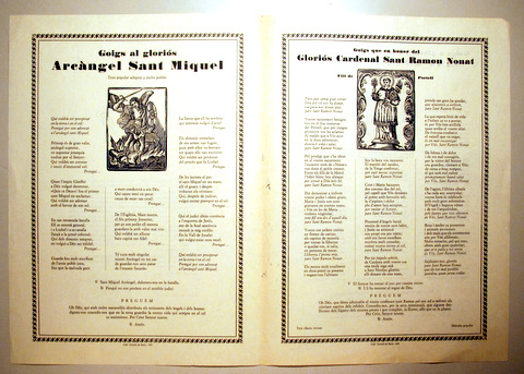 XXV ANIVERSARI DE SOCI DELS AMICS DELS GOIGS. Goigs a Sant Miquel, Sant Ramón Nonat i Sant Joan Baptista - Barcelona 1974