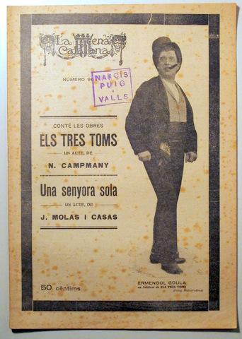ELS TRES TOMS - UNA SENYORA SOLA - Barcelona  1871