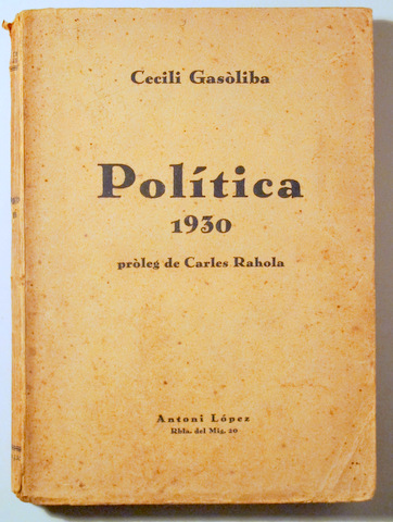 POLÍTICA 1930 - Barcelona 1930