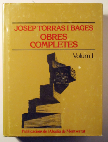 OBRES COMPLETES. Volum I - Montserrat 1984