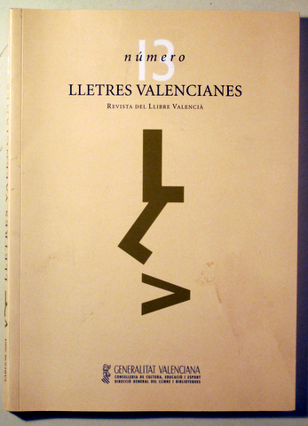 LLETRES VALENCIANES. Núm. 13 - València 2001 - Il·lustrat