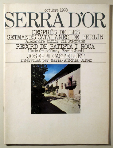SERRA D'OR. Octubre 1978, núm. 229 - Barcelona 1978