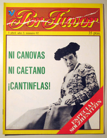 POR FAVOR. Núm. 92. 5 abril 1976. ESPECIAL SOLZHENITZSIN - Ilustrado