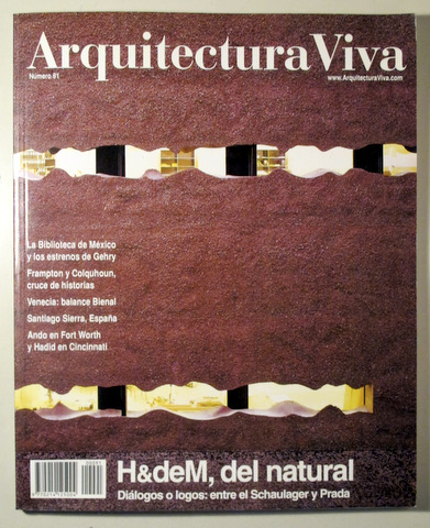 ARQUITECTURA VIVA nº 9. H&deM, DEL NATURAL - Madrid 2003 - Muy ilustrado
