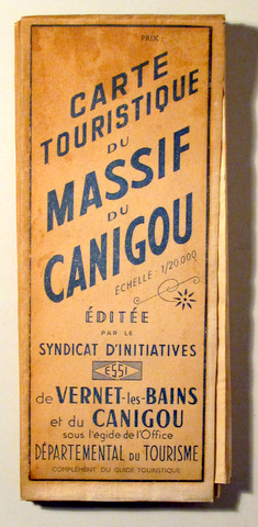 CARTE TOURISTIQUE DU MASSIF DU CANIGOU - Vernet les Bains c.1954