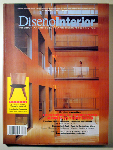 DISEÑO INTERIOR. Interior Architecture and Desing for Living. Nº 23, Marzo 1993 - Madrid 1993 - Ilustrado