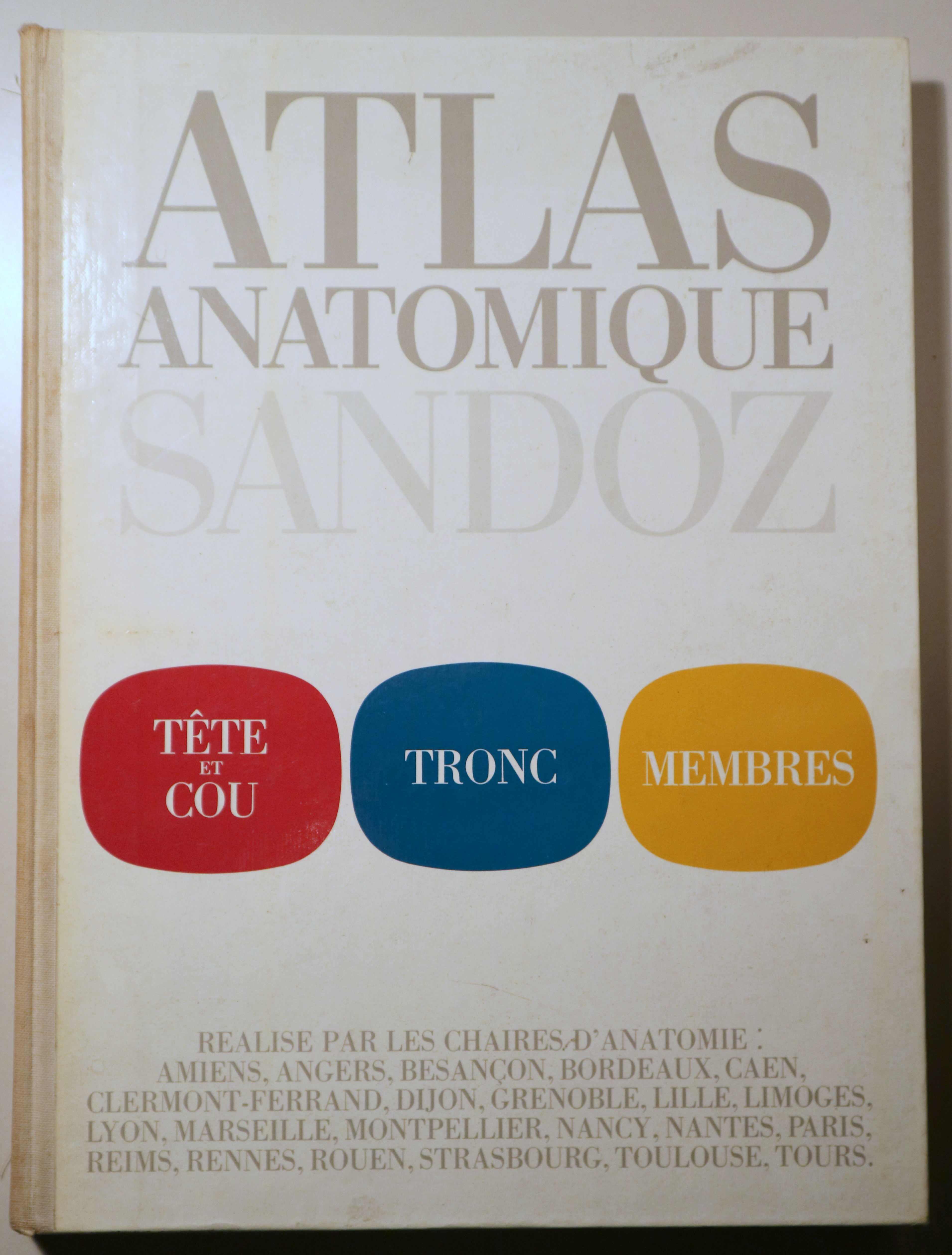 ATLAS ANATOMIQUE SANDOZ - Paris 1971 - Muy  ilustrado